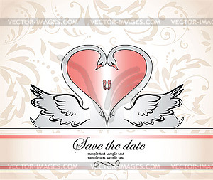 Greeting wedding frame - vector clipart