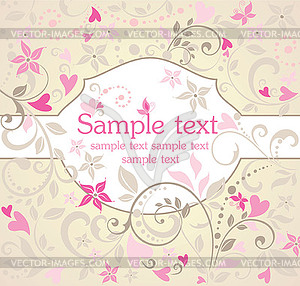 Greeting floral card - vector image