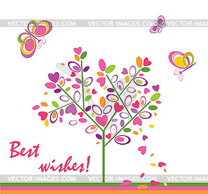 Best wishes! - vector clip art