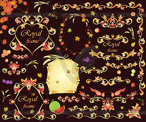 Autumnal retro design - vector clip art