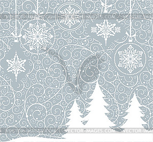 Beautiful xmas card - vector clipart