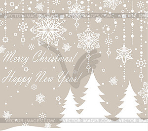 Christmas congratulations card - vector image