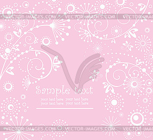 Girl arrival card - vector image