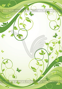 Green banner - vector clipart