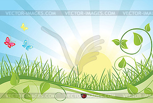 Spring card - stock vector clipart