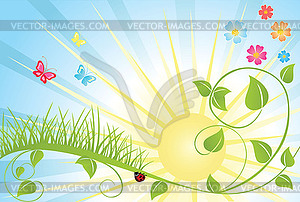 Summer card - vector image