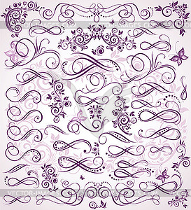 Violet wedding stencil - vector EPS clipart