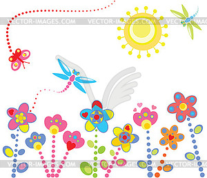 Abstratc floral card - vector image