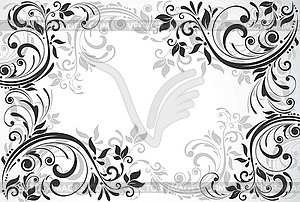 Floral card - vector clipart