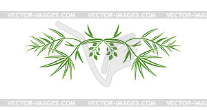 Floral header - vector image