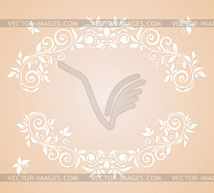 Wedding floral frame - vector clipart