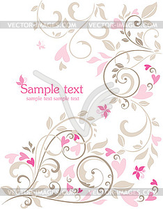 Beautiful floral card - vector image