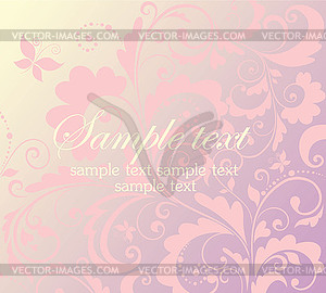 Vintage ornate floral background - vector image