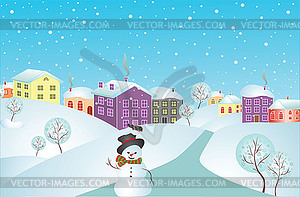 Winter card - vector image