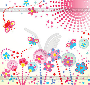 Abstract floral background - vector image