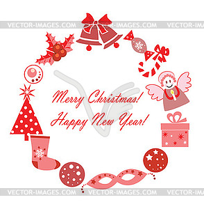 Christmas wreath - vector clip art