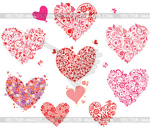 Greeting hearts - vector clipart