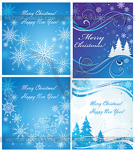 Winter blue card - royalty-free vector image