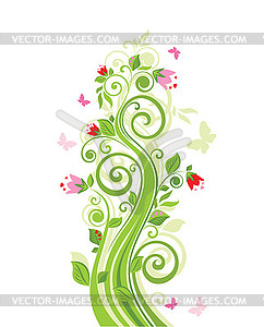 Greeting tree - color vector clipart