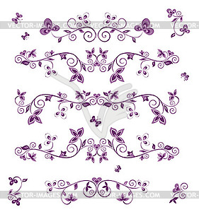 Floral retro ornament - vector clipart / vector image