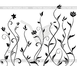 Floral seamless border - vector image