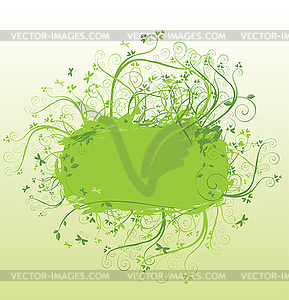 Spring green frame - vector clipart