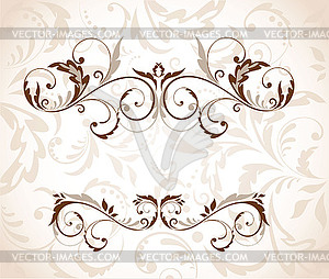 Vintage frame - color vector clipart