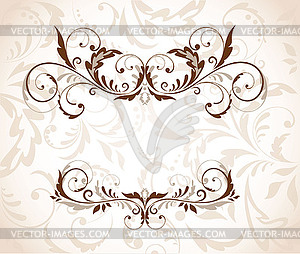 Wedding floral frame - vector clip art