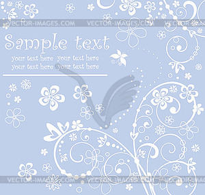 Greeting floral card - vector EPS clipart