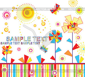 Summer cartoon - vector clipart