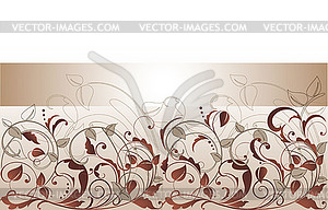 Vintage floral background - vector image