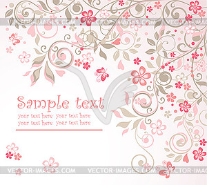 Beautiful floral card - vector clipart