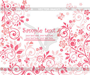 Cute arrival pink card - vector clipart