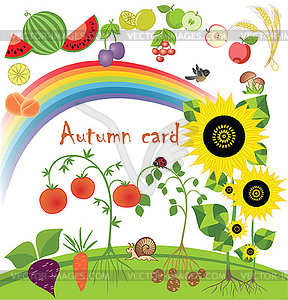 Autumn card - vector clipart