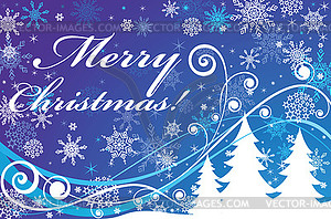 Blue christmas background - vector clip art