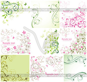 Floral cards - vector image