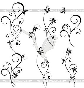 Floral design elements - stock vector clipart