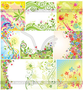Floral holiday banner - vector clipart