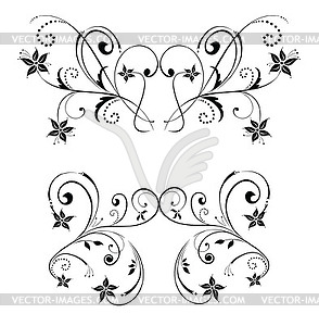 Floral wedding header - royalty-free vector image