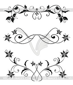Floral wedding heading - vector clip art