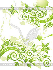 Green eco design - vector image