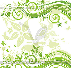 Green eco poster - vector image