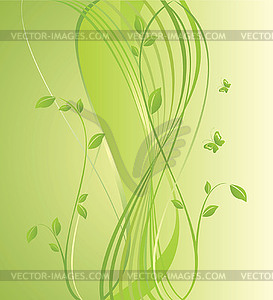 Green ecological banner - vector clipart