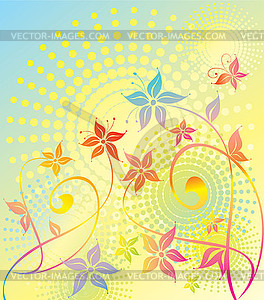 Summer flowers - vector clip art