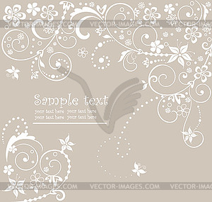 Wedding floral card - vector clipart