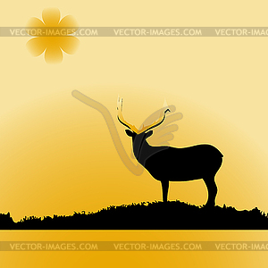 Funny brown Christmas moose smile - vector EPS clipart