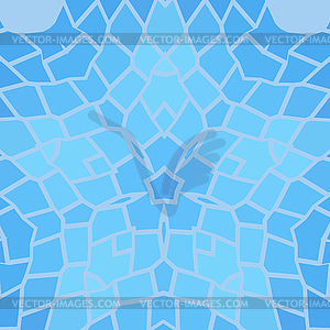 Vintage blue with black mosaic petal flower - vector EPS clipart