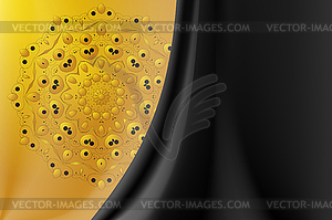 Black silk background with some soft folds - vector clipart