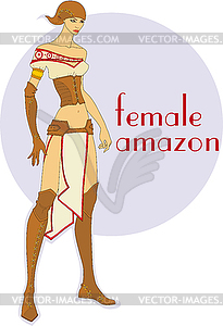 Female amazon - vector image