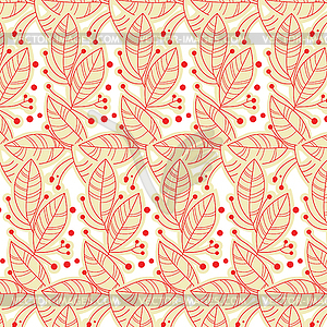 Pattern of bright leaves - vector clipart